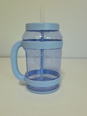 Blue Plastic 80 Ounce Water Bottle with Handle